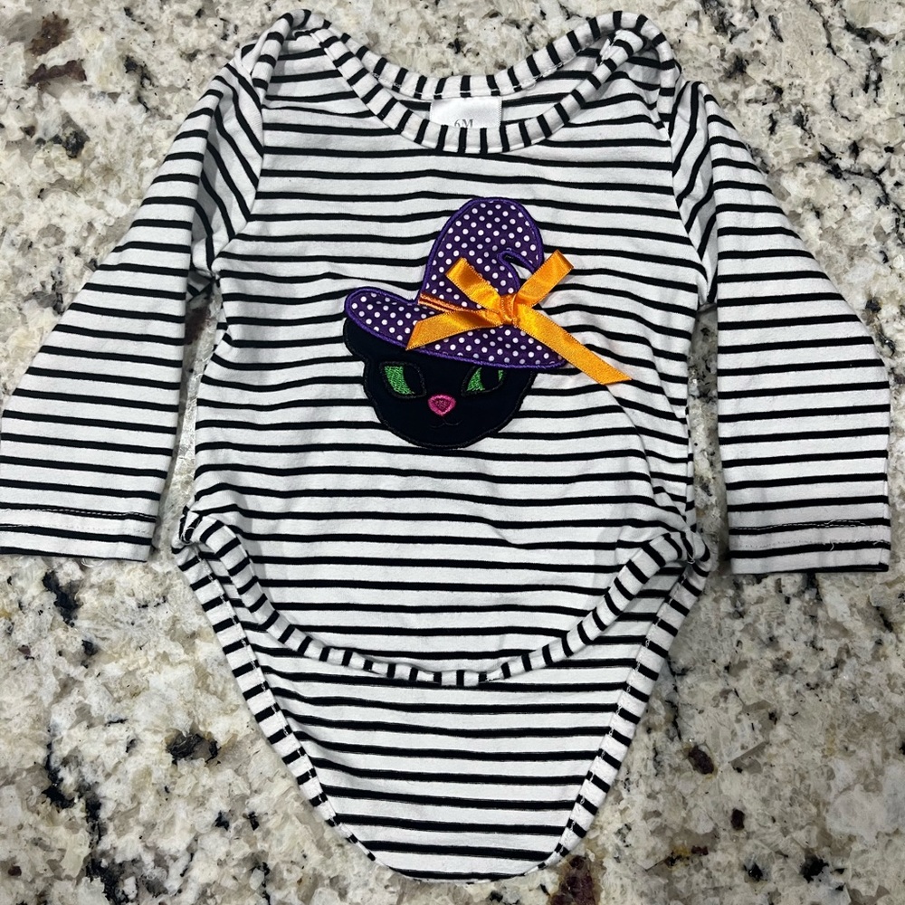 Halloween cat onesie.